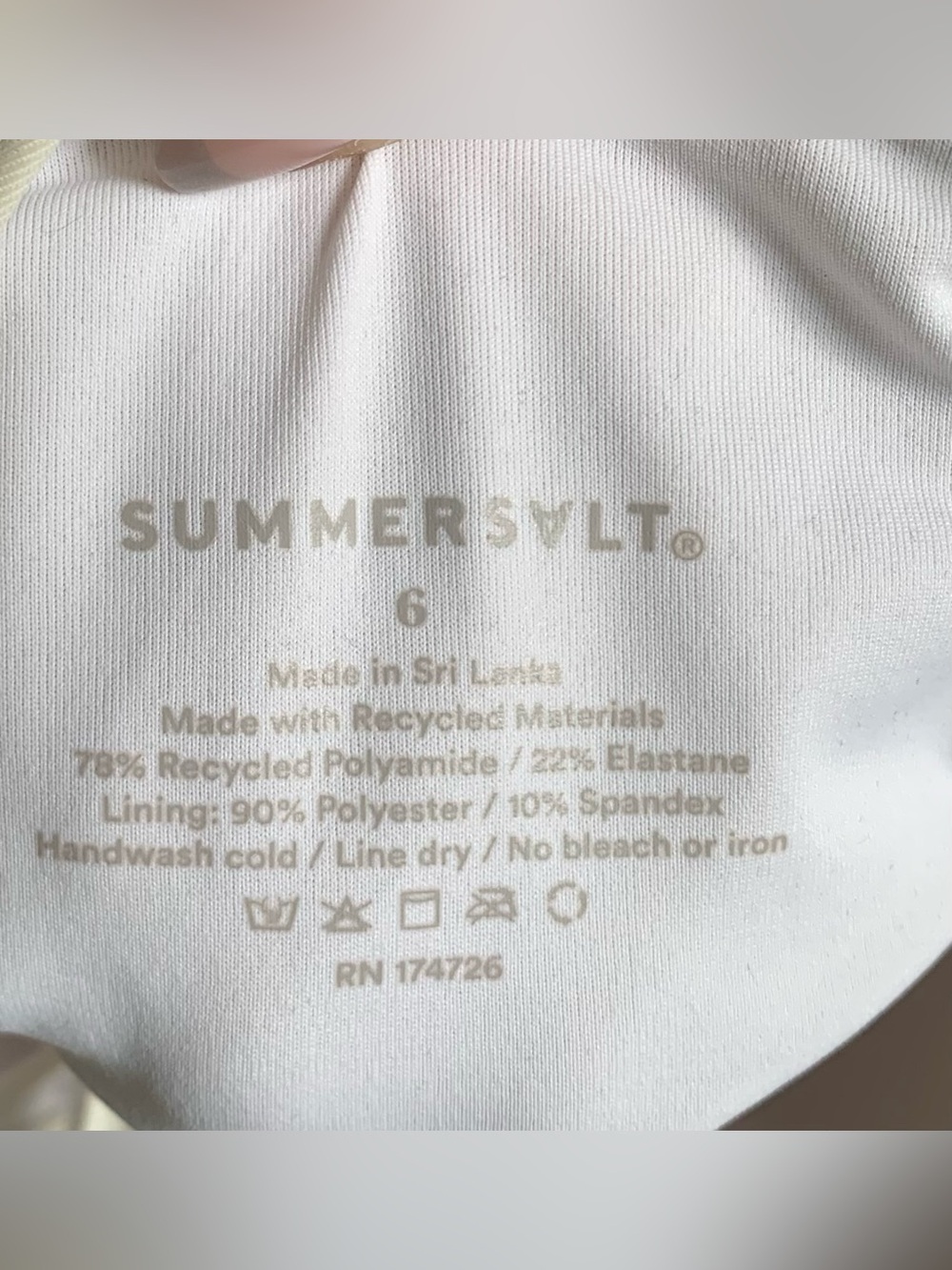 Summersalt The Perfect Wrap One Piece Swimsuit Black White Size 6 - Picture 7 of 7